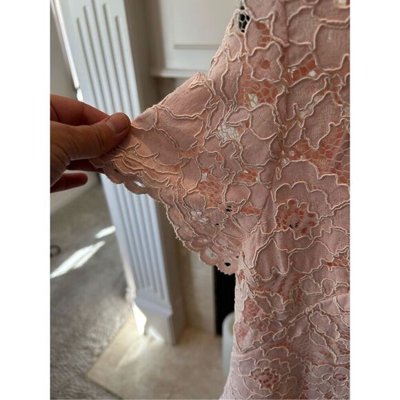 Lauren Ralph Lauren Women’s Petite Pink Lace Sheath Formal Elegant Dress. Size 1 - Picture 5 of 9